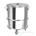 Stainless Steel Pot Cart Round Stainless Steel Turnover Cart Manufactory